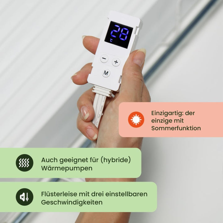SpeedComfort Heizkörper Ventilator mit Control Sensor - Duo-Set (2X) - Bis zu 22% Energieeinsparung