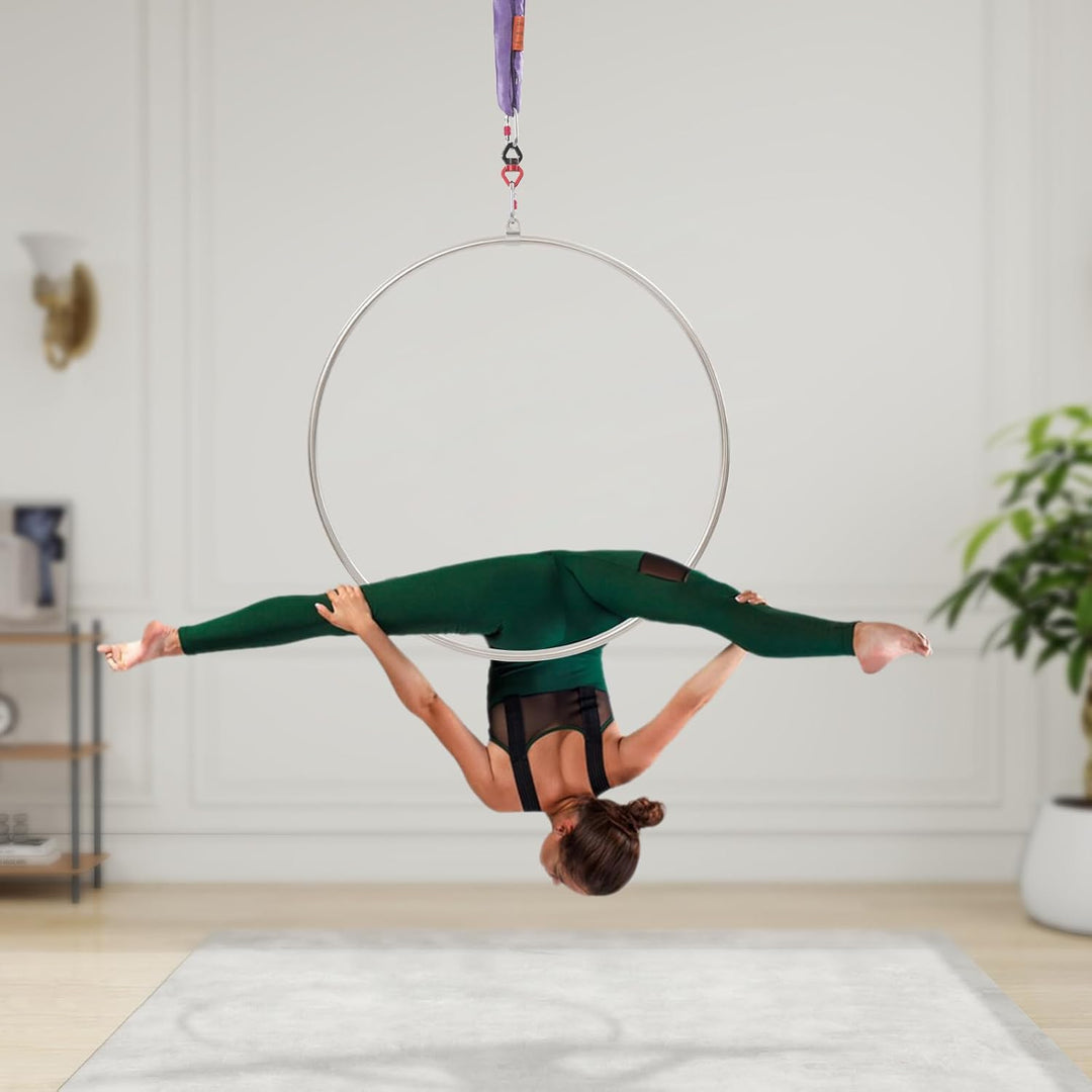 Aerial Hoop Professioneller Edelstahl Einpunkt Hooping Ring Kit für Luftakrobatik und Aerobic bis 11