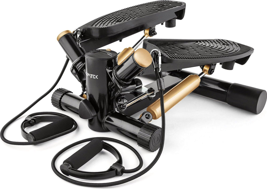 Gymtek XST500 Stepper, Drehstepper inkl. Expanderbänder - Twist Mini Stepper mit LCD, Schrittzähler