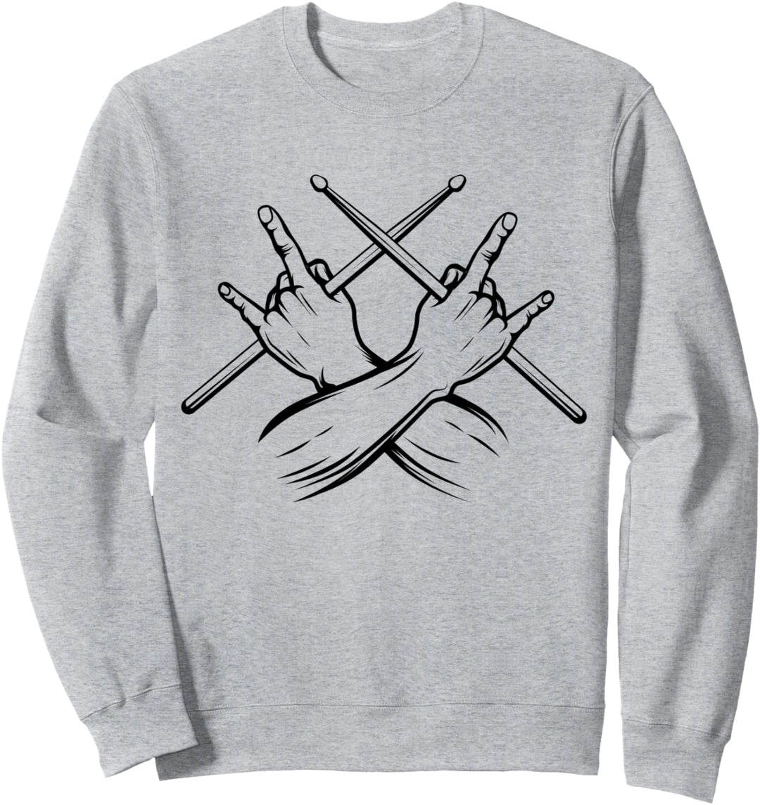 Schlagzeug Drummer Drumsticks Rock Schlagzeuger Sweatshirt