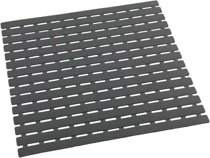 WENKO Duscheinlage Mod. Arinos Grau, Antirutsch-Duschmatte mit Saugnäpfen, 54 x 54 cm, Oberfläche mi