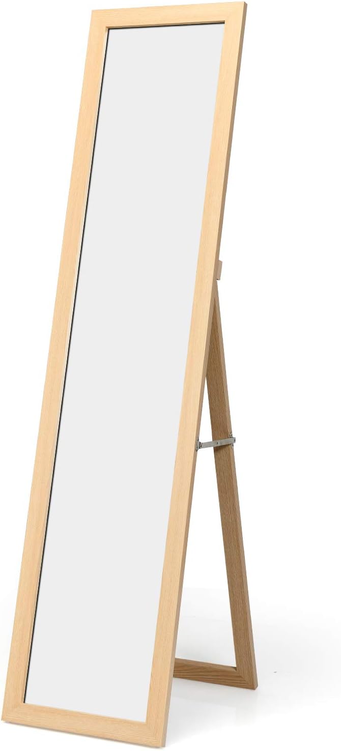 GIANTEX Ganzkörperspiegel, freistehender Spiegel, Wand- oder Türspiegel, Hängespiegel, Spiegel mit H