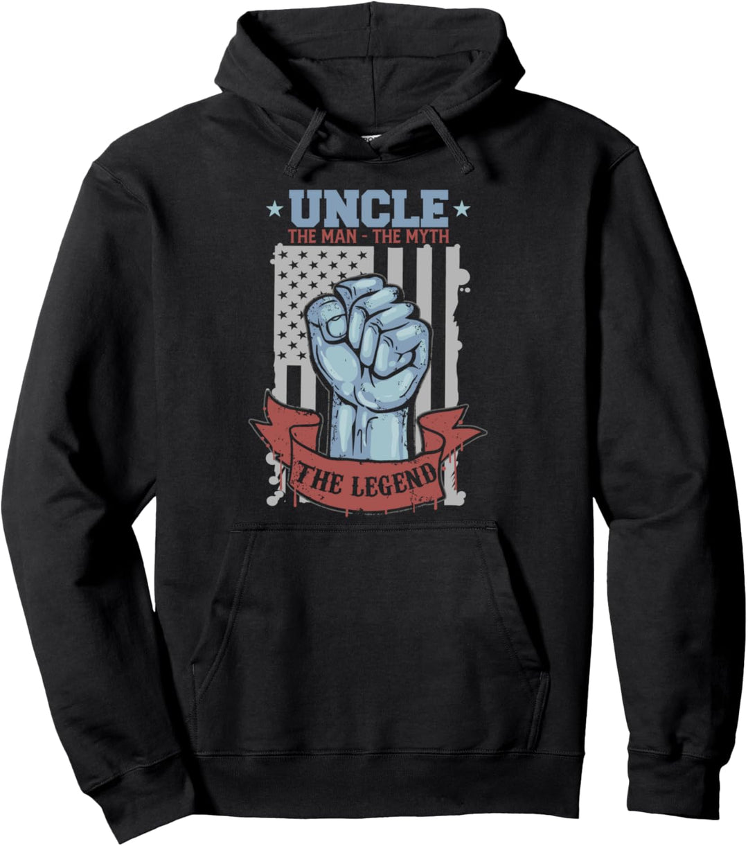 Onkel Patenonkel Grossonkel USA Flagge Neffe Nichte Verwandte Pullover Hoodie