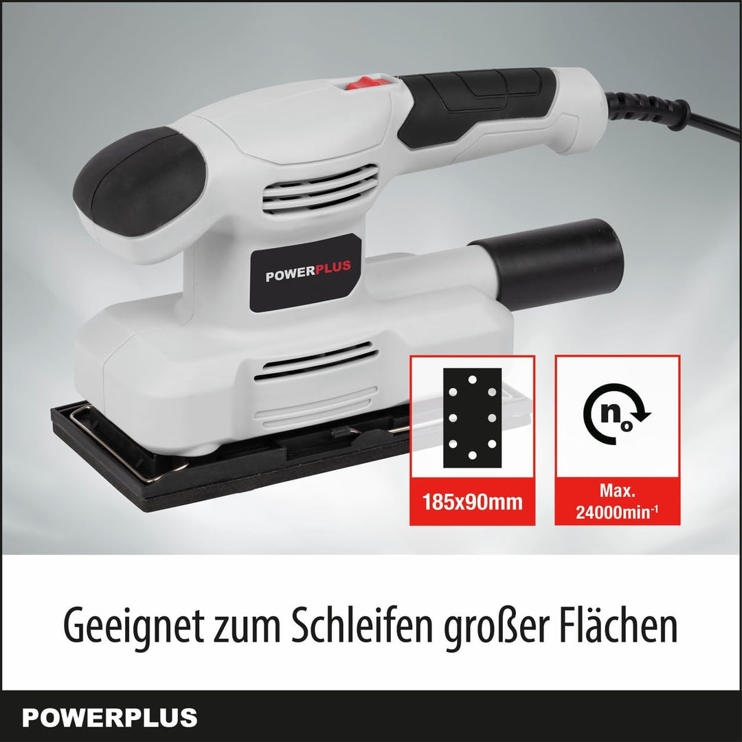 Powerplus Elektro-Schwingschleifer POWC40100 - Schleifmaschine 150W - Schleifpapier 185 x 90 mm - 24