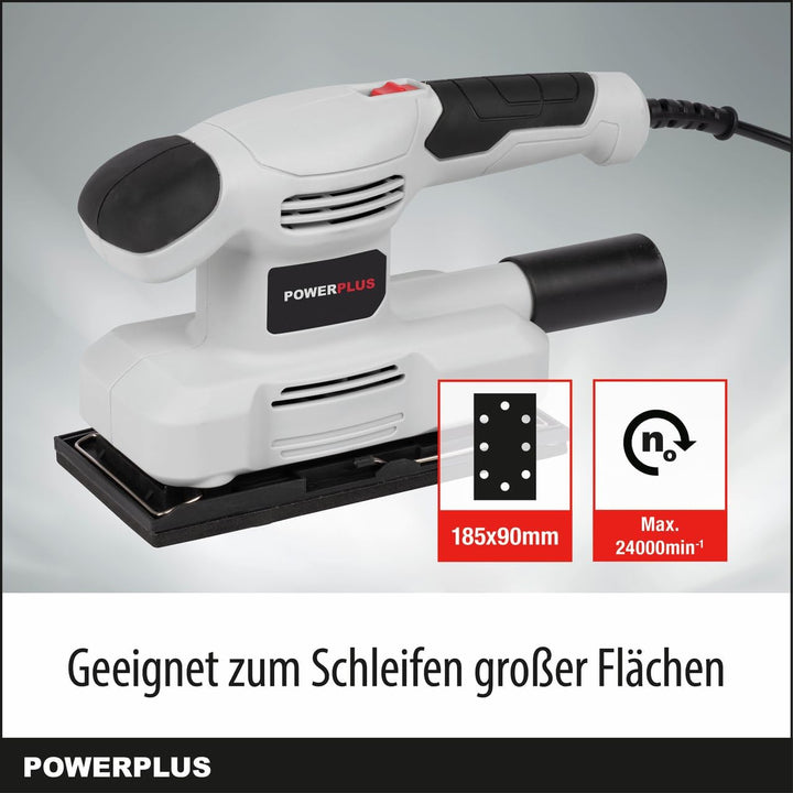 Powerplus Elektro-Schwingschleifer POWC40100 - Schleifmaschine 150W - Schleifpapier 185 x 90 mm - 24