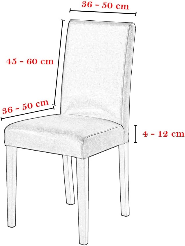 Stuhlhussen 4er Set Stuhlbezug Elastische Waschbar Spannbezug für Esszimmerstühle Schwingstuhl Bezug