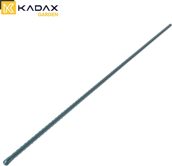 KADAX 15x Pflanzstäbe 120cm x 11mm, Blumenstütze aus Stahl, Beschichtete Pflanzstab, Pflanzen-Rankst