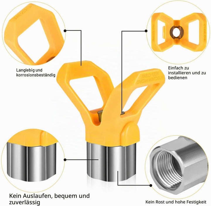 WOOLUCK® 6 Stück Airless Düse mit Spitzendichtung, für Airless Farbsprühsysteme (Typ 211,213,215,217