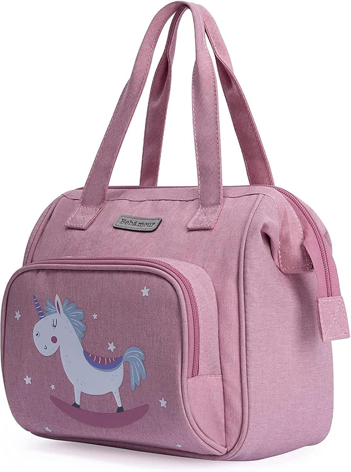 Bebamour Einhorn Puppe Wickeltasche mit Puppe Wickelmatte tragen Puppe Zubehör Mode Kinder Mädchen B