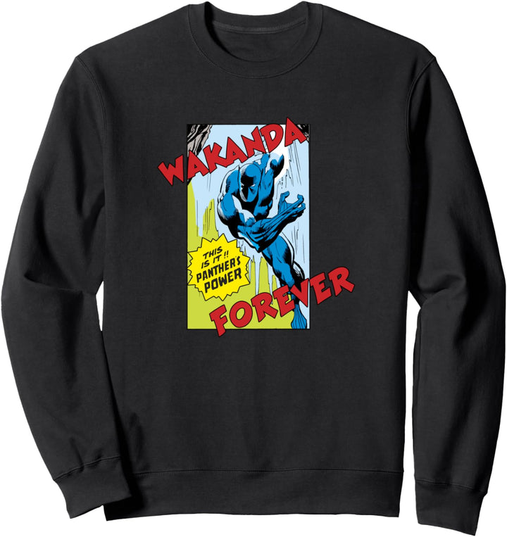 Marvel Black Panther Vintage Comic Poster Sweatshirt