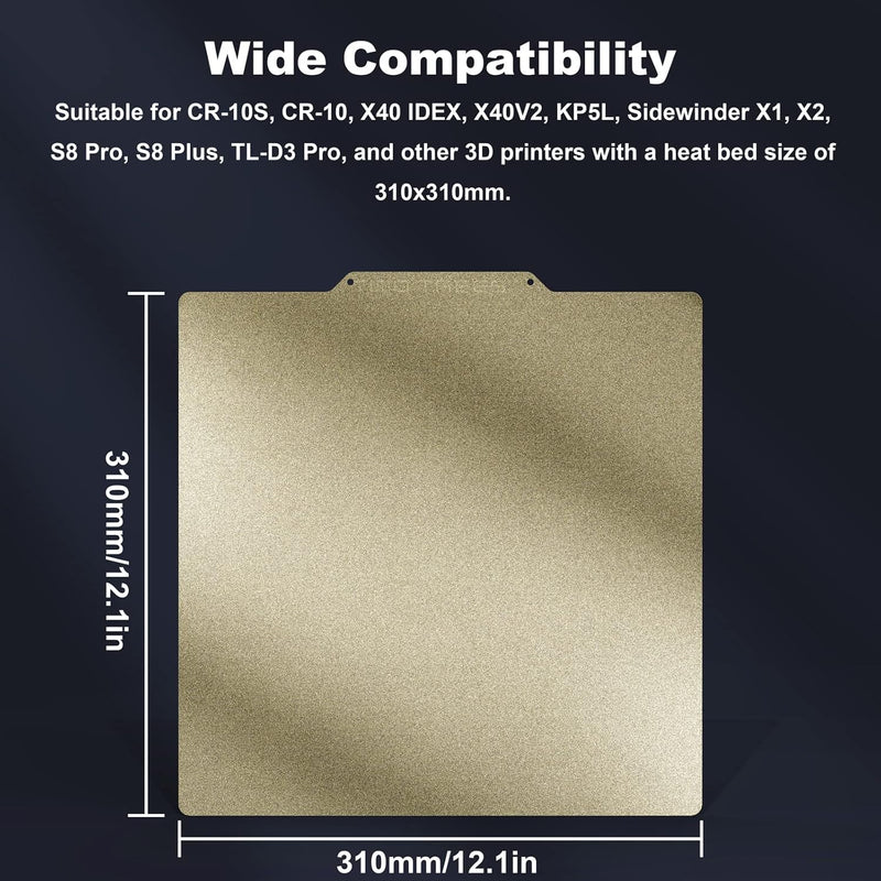 PEI Druckplatte Doppelseitige Texturiertes und Glattes PEI Bett 310x310mm PEI Platte für CR-10, CR-1