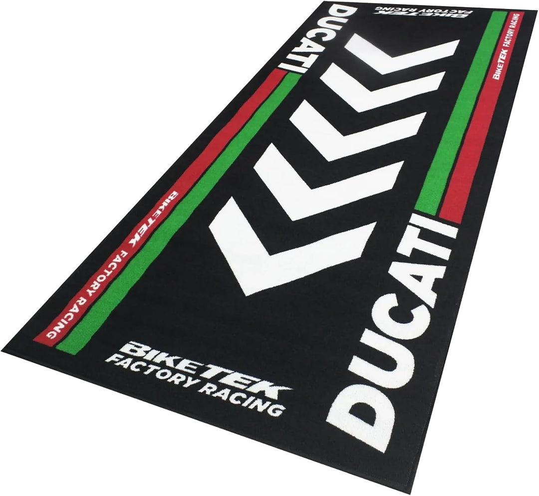 Bike It Teppich Biketek Ducati Serie 4 Garagenmatte Motorradteppich, Ducati