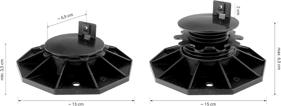 20 Stück Trevendo Stelzlager Eco M 35-65 mm 20 Stk. Eco M (35 - 65 mm), 20 Stk. Eco M (35 - 65 mm)