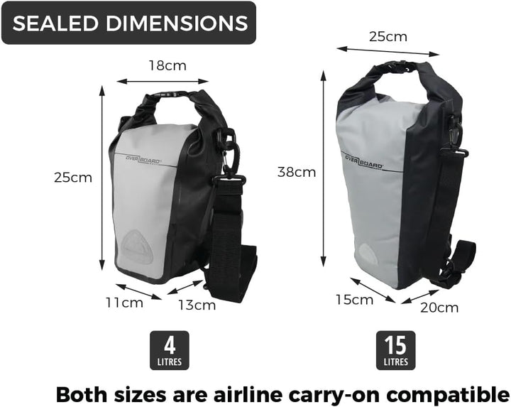Overboard Wasserdicht 15 Liter Schwarz, 15 Liter Schwarz