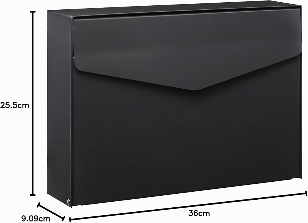 MEFA by Renz Letter 110 (Farbe Anthrazitgrau - RAL 7016, Postkasten mit Sicherheitsschloss, Designbr