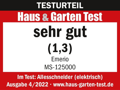 Emerio Allesschneider "Made in EU", Edelstahl Messereinheit in Deutschland produziert, einstellbar 0