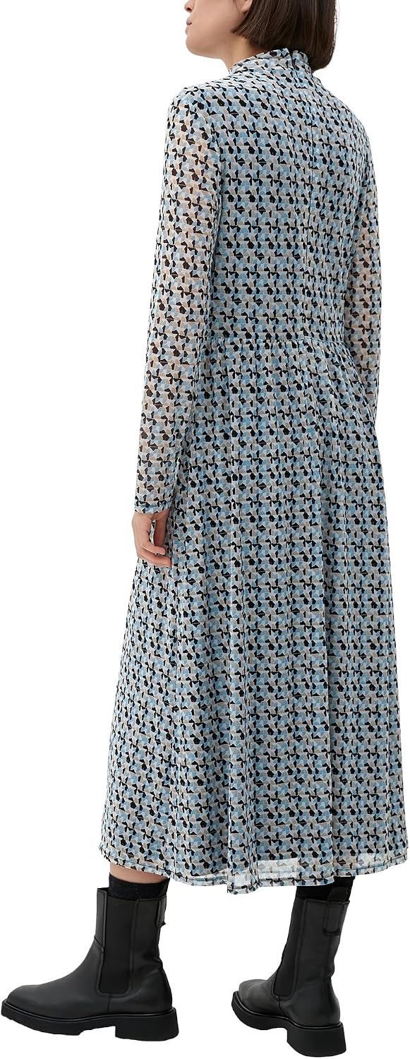 s.Oliver Meshkleid mit Allovermuster 48 Weiss, 48 Weiss