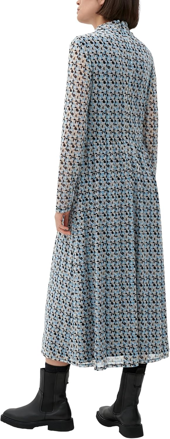 s.Oliver Meshkleid mit Allovermuster 48 Weiss, 48 Weiss