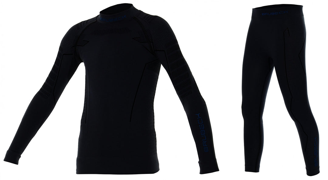 BRUBECK® Thermo Set Kinder/Junior Funktionsunterwäsche-Set | Shirt + Hose | Sportwäsche | Hochwertig
