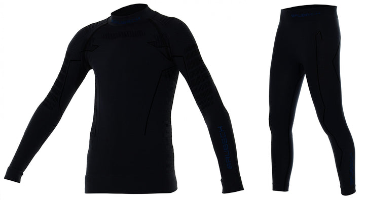 BRUBECK® Thermo Set Kinder/Junior Funktionsunterwäsche-Set | Shirt + Hose | Sportwäsche | Hochwertig