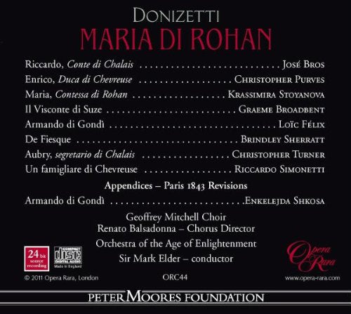 Donizetti: Maria di Rohan, Audio-CD
