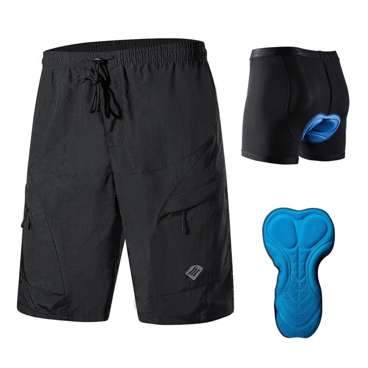 Santic Radlerhose für Herren, Radlerhose, MTB, Rennrad, mit gepolstertem Höschen, für Herren – Boden