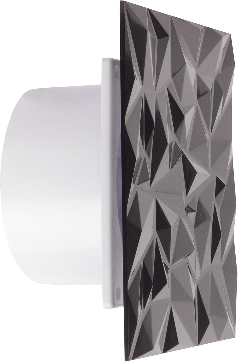 Badlüfter Wohnraumlüfter Diamant Panel anthrazit Ø 100 mm Zugschalter mit Rückstauklappe, Ø 100 mm Z