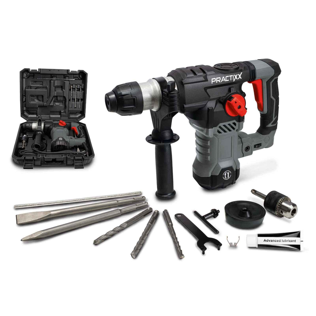 Practixx SDS-Plus Bohrhammer PX-BH-7V | 7 Joule Schlagkraft | 1500W Bohrmaschine | 6 variable Geschw