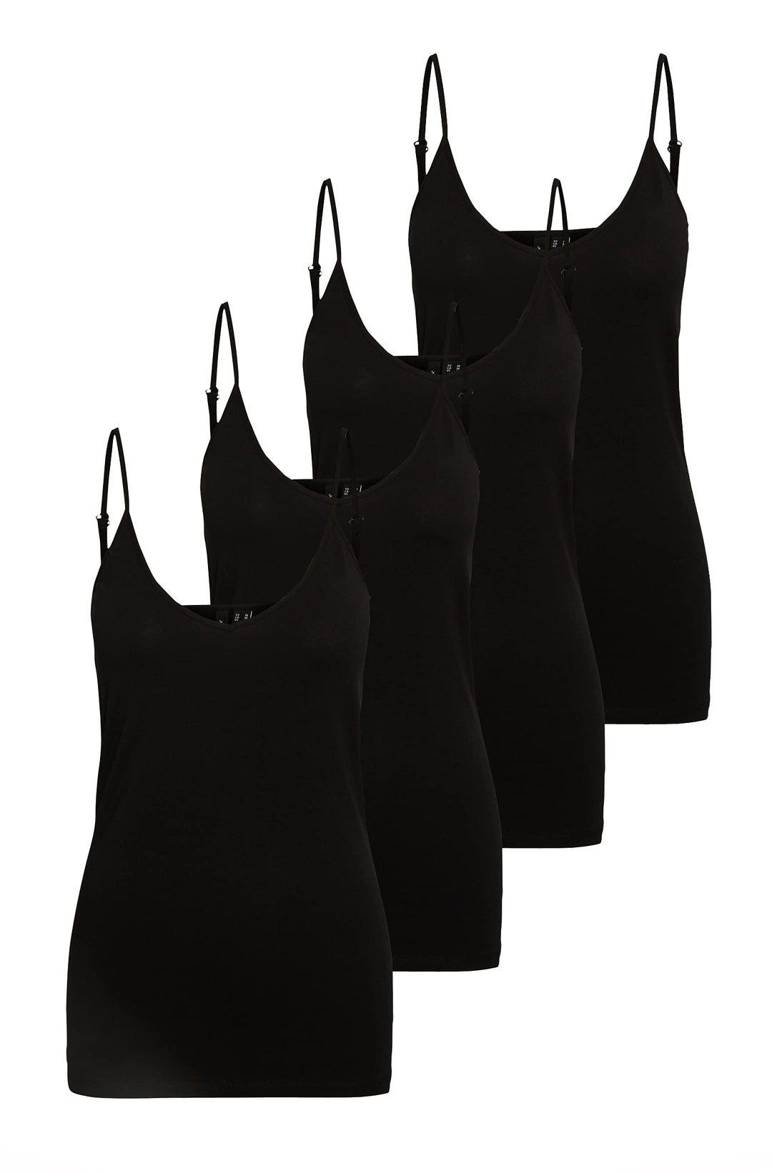 VERO MODA Damen Vmmaxi My Soft V Singlet Trägershirt / Cami Shirt S Schwarz (4x Black), S Schwarz (4