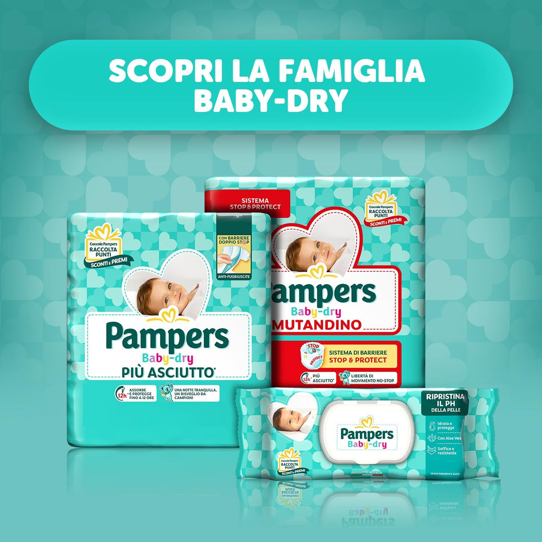 Pampers Baby Dry Mini, 186 Windeln, Grösse 2 (3-6 kg) Baby Dry Mini Karton 62X3, Baby Dry Mini Karto