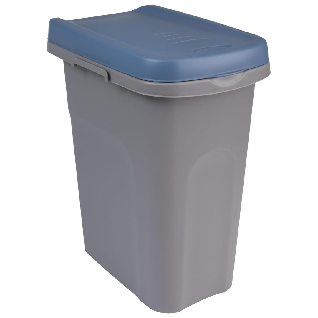 #11 25L Mülleimer blau Deckel Recycling Mülltrennung Abfalleimer Abfallbehälter Müll Küche rechtecki