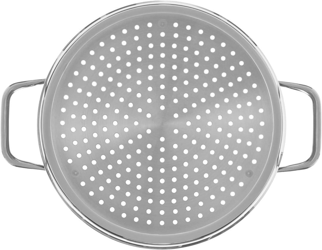 WMF Compact Cuisine Gemüse-/ Kartoffeldämpfer 24 cm, Dampfgarer Einsatz für Topf, Cromargan Edelstah