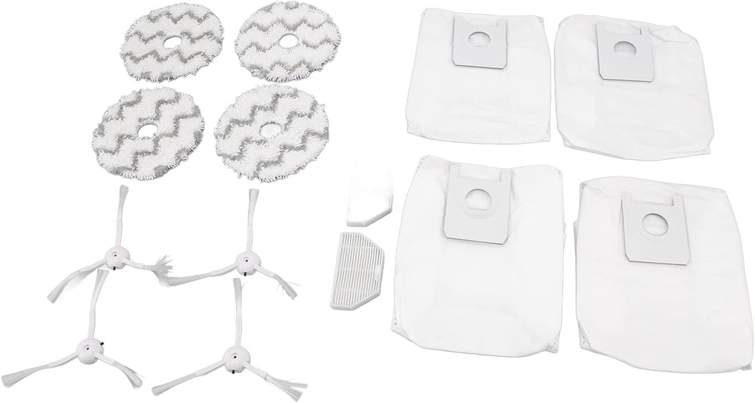 TOPINCN Kehrroboter-Zubehör Staubsauger-Ersatzkit für Roidmi Eva SDJ06RM Kehrmaschine, Inklusive 4 S
