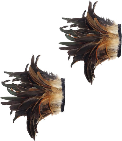 keland Männer 'Gothic Natural echte Feder Epaulet Shrug Schulter EIN Paar (Gelb), Gelb