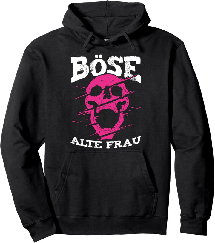 Böse Alte Frau Pullover Hoodie