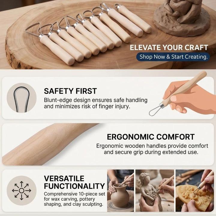 10 stücke Keramik Werkzeug Set Ton Sculpting Werkzeuge Keramik DIY Modellierung Werkzeuge Set Zubehö