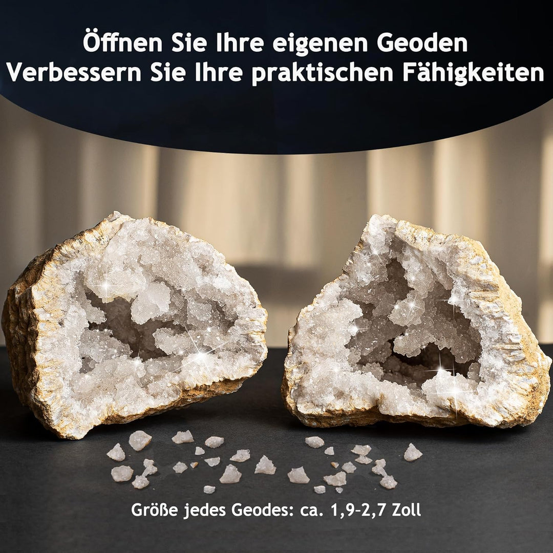 Japace Ausgrabungsset für Kinder, STEM Wissenschaft Spielzeug Edelsteine Ausgraben, Geoden Zum Aufbr