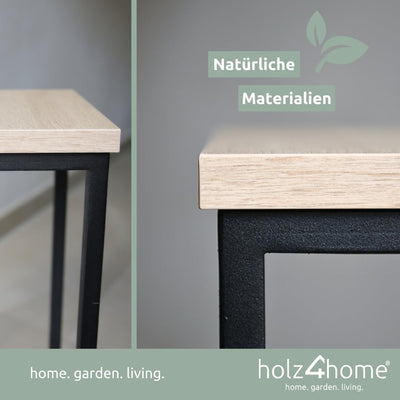 holz4home® Dekoständer aus MDF Eichenholz I Blumenständer Sonoma Eiche I Höhe: 50 cm I Dekosäule mit
