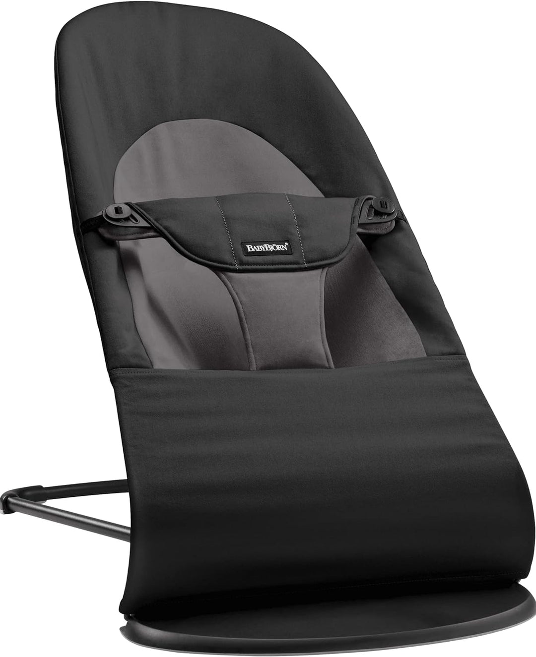 BabyBjörn Bouncer Balance Soft, Baumwolle, Schwarz/Dunkelgrau Gewebt schwarz / dunkelgrau, Gewebt sc