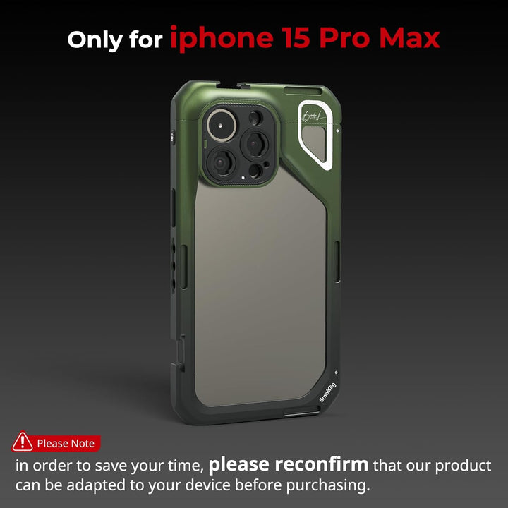 SMALLRIG x Brandon Li Mobiler Videokäfig für iPhone 15 Pro Max Co-Design Edition, Smartphone-Videokä