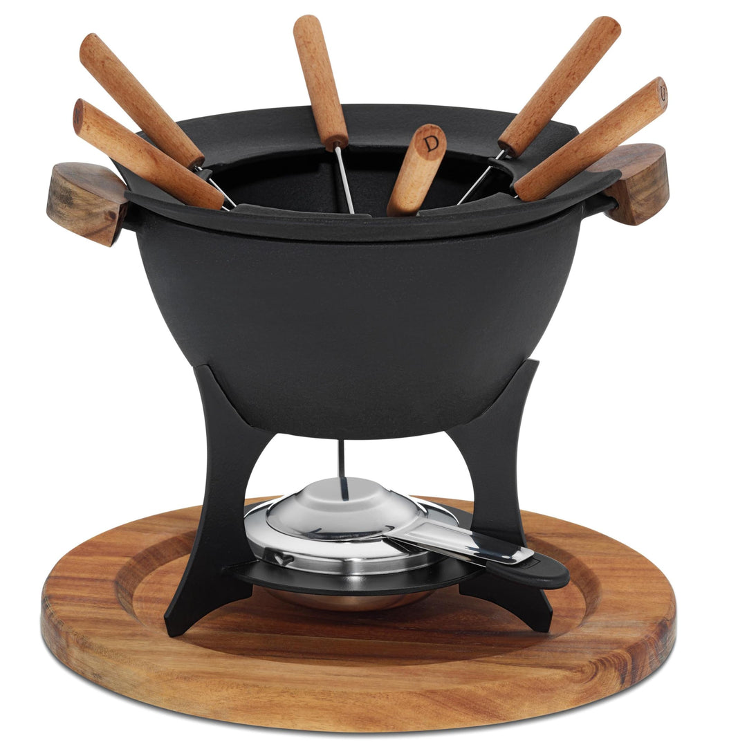 kela Fondue-Set Country Gusseisen schwarz 21,5cm 27cmØ, 27x27x21,5 cm Single