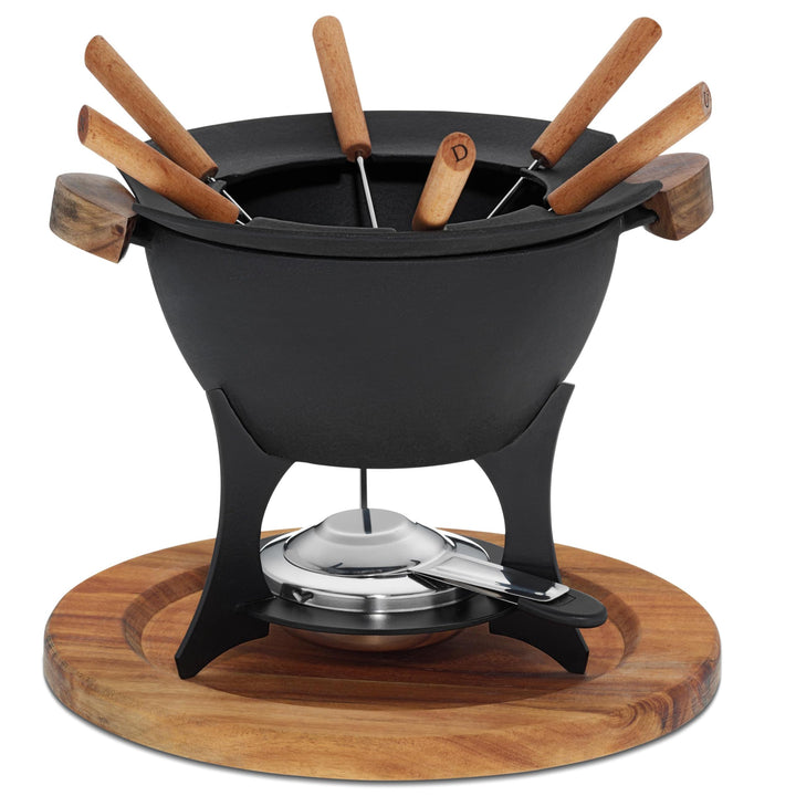 kela Fondue-Set Country Gusseisen schwarz 21,5cm 27cmØ, 27x27x21,5 cm Single