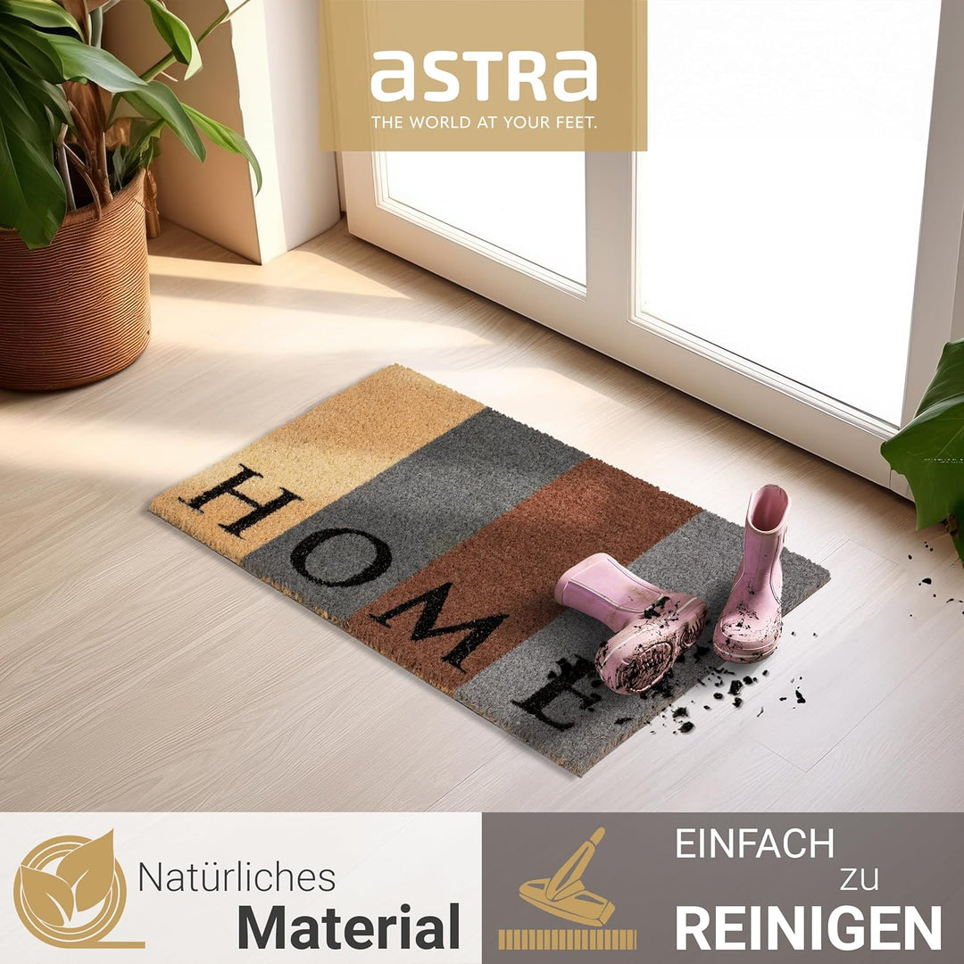 Astra Fussmatte innen Home Set 25x75 & 40x60 cm - rutschfeste Kokosmatte schmal - Schmutzfang Innen