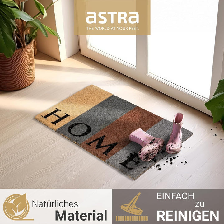 Astra Fussmatte innen Home Set 25x75 & 40x60 cm - rutschfeste Kokosmatte schmal - Schmutzfang Innen