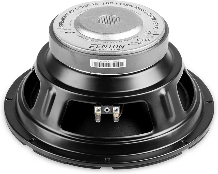 Fenton WP25 - HiFi Basslautsprecher, 25 cm PP-Membran Chassis Ersatz Lautsprecher, 250 Watt - 8 Ohm