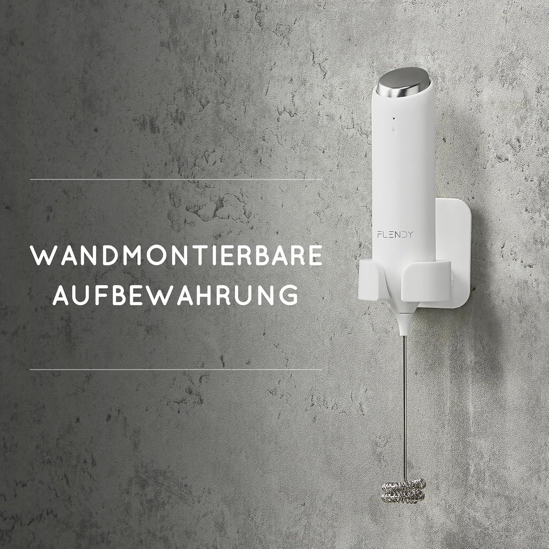 Wiederaufladbarer Hand Milchaufschäumer Stab, Aufschäumer Stab mit USB-C Ladehalterung, Mini Milchau