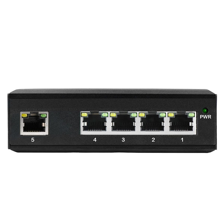 POE Switch 5 Port Gigabit Industrial DIN-Rail 30W / Port Unmanaged POE Network Switch 5 POE Gigabit