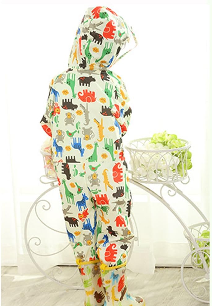 Regen Overall Kinder Unisex 100% Wasserdichter Regenanzug Kinder Regenoverall Jungen Mädchen Leichte