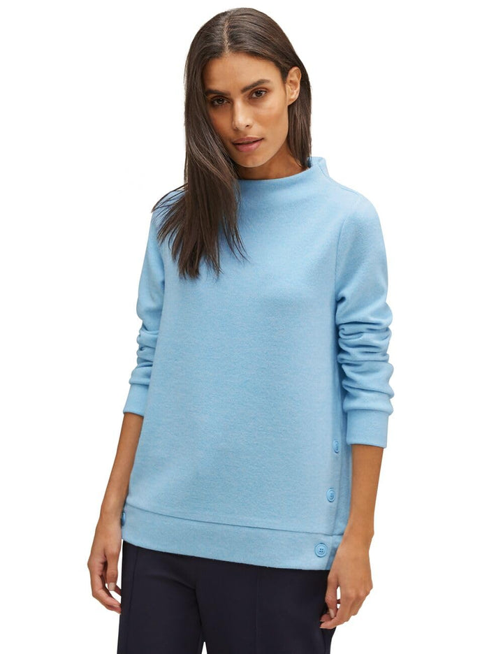 Street One Damen Langarmshirt 38 Light Aquamarine Blue Mel., 38 Light Aquamarine Blue Mel.