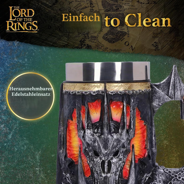 Nemesis Now Bierkrug, Herr der Ringe, offizielles Lizenzprodukt, Grau, 15,5 cm